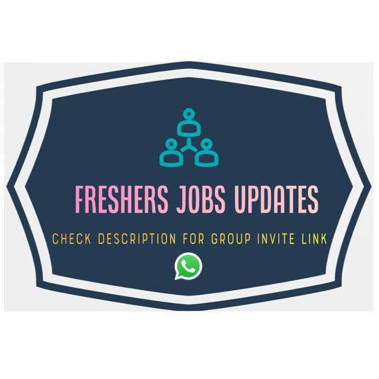 Fresher's Jobs Updates 8 Whatsapp Group Invite Link 2023
