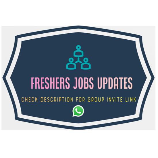 Fresher's Jobs Updates 27 Whatsapp Group Invite Link 2023