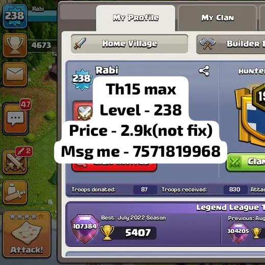 CLASH OF CLANS (COC)  FOR BEST TH 15 ACCOUNT ND CLAN PURCHASE MSG ONLY 7571819968(ADMIN) Whatsapp Group Invite Link 2023